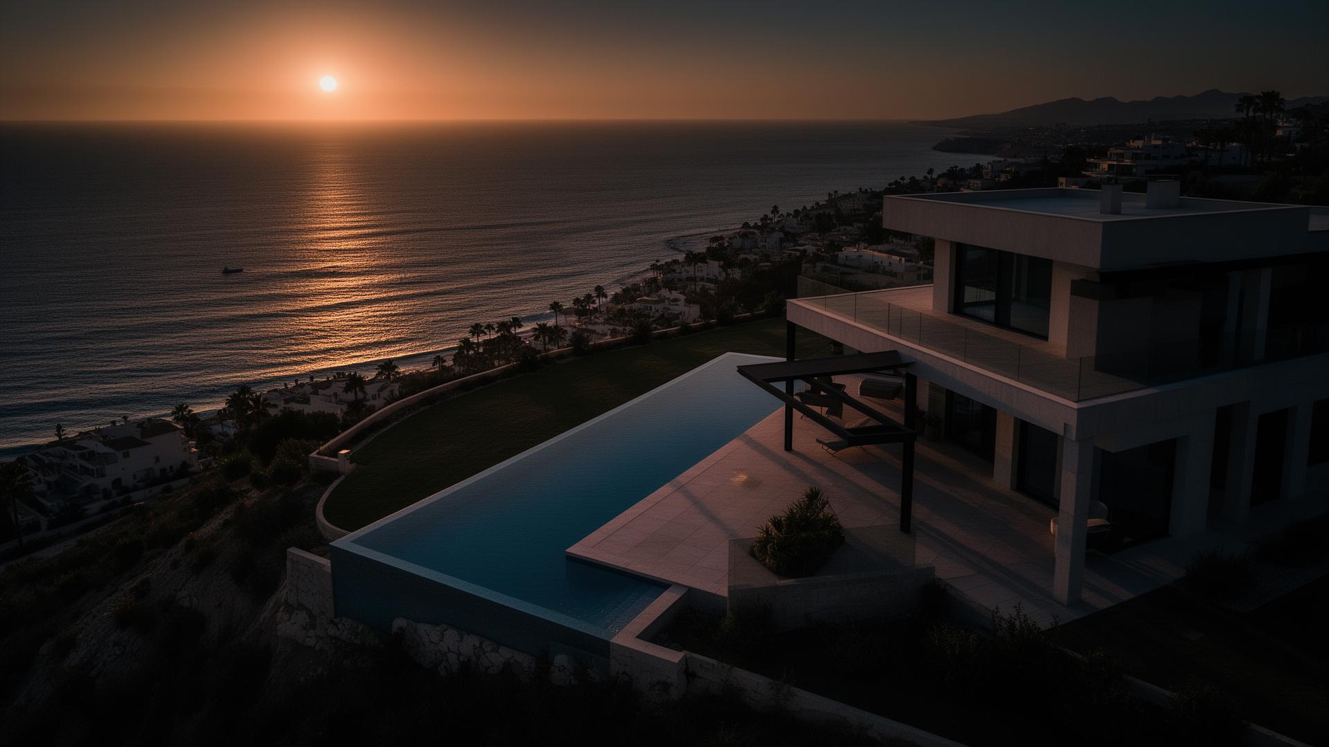 Villa with pool overlooking the Mediterranean in Orihuela Costa